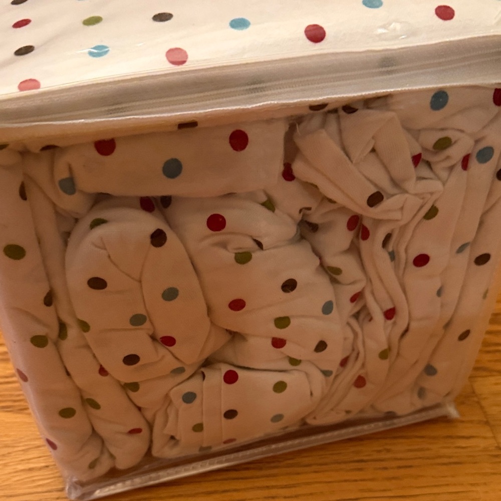 Polka Dot Flannel Queen Sheet Set NEW! - Picture 5 of 8